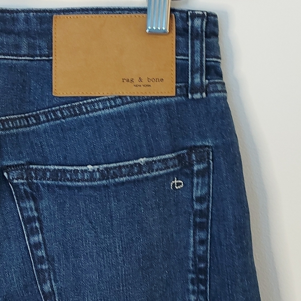 Rag & Bone Rosa Mid Rise Destressed Straight Leg Jeans Size 24 - Picture 4 of 8